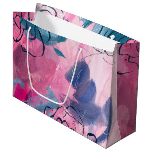 Bolsa De Regalo Grande Música interior - Dibujo floral