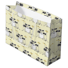 Bolsa De Regalo Grande Músico de la banda de tambor