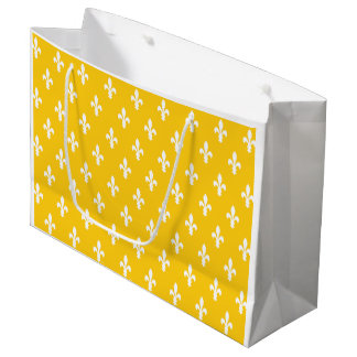 Bolsa De Regalo Grande Mustard Victorian Fleur de Lys