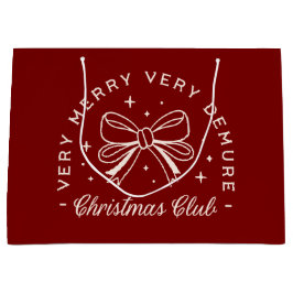 Bolsa De Regalo Grande Muy alegre Navidad preppy rojo