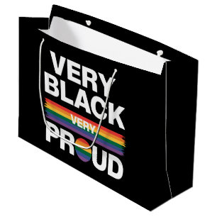 Bolsa De Regalo Grande Muy Negro Muy Orgulloso Orgullo Gay Negro Orgullo
