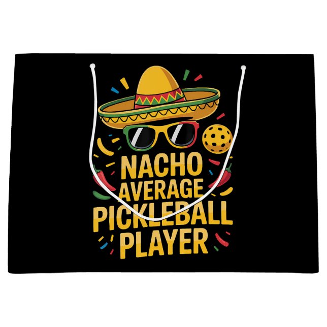 Bolsa De Regalo Grande Nacho Average Pickleball Player (Anverso)