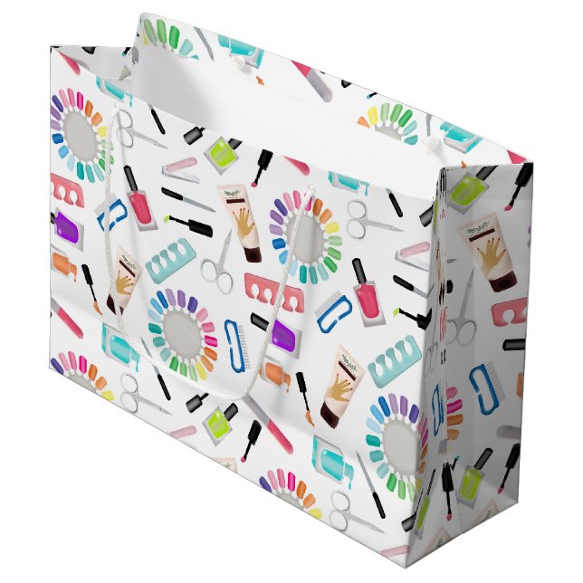 Bolsa De Regalo Grande Nails Manicure Pedicure Beauty Salon  (Angulo Anverso)