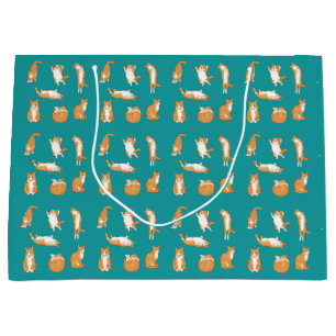 Bolsa De Regalo Grande Naranja Cats Funny