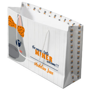 Bolsa De Regalo Grande Naranja de las niñas mineras