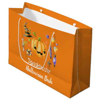 Bolsa De Regalo Grande Naranja Fiesta de Bash de Halloween Spooktacular d