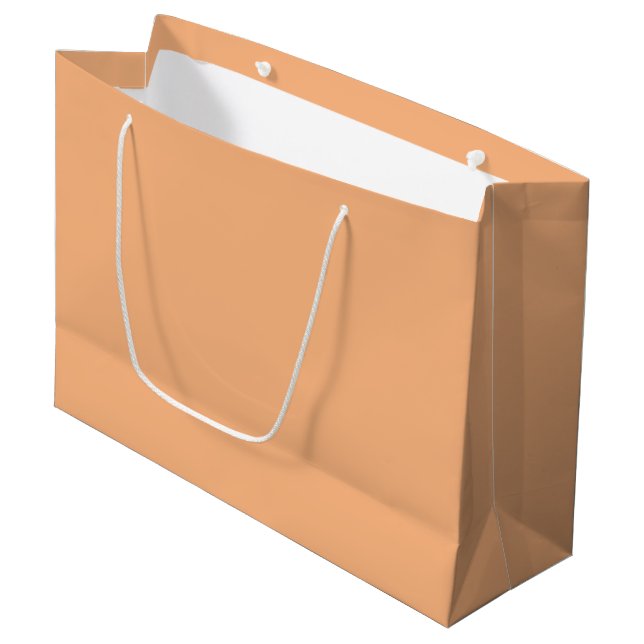 Bolsa De Regalo Grande Naranja pastel (Angulo Anverso)