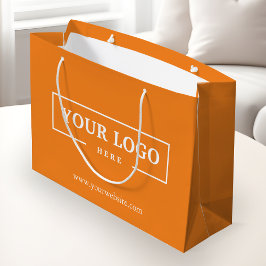 Bolsa De Regalo Grande Naranja promocional del logotipo de la empresa per