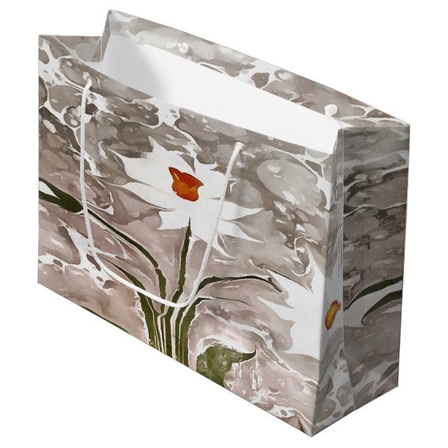 Bolsa De Regalo Grande Narciso En Mármol (Angulo Anverso)