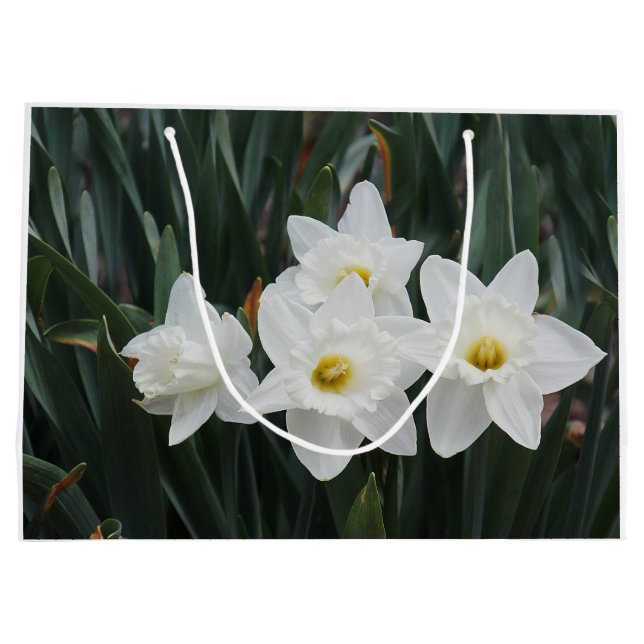Bolsa De Regalo Grande Narcisos blancos (Reverso)
