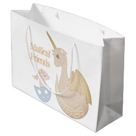 Bolsa De Regalo Grande Narval, Dragón Pastel Azul Bebé Personalizado