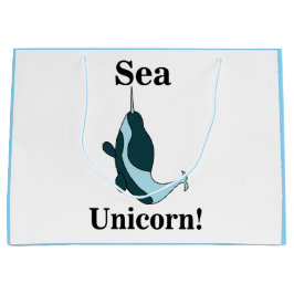 Bolsa De Regalo Grande Narwhal Sea Unicorn Funny
