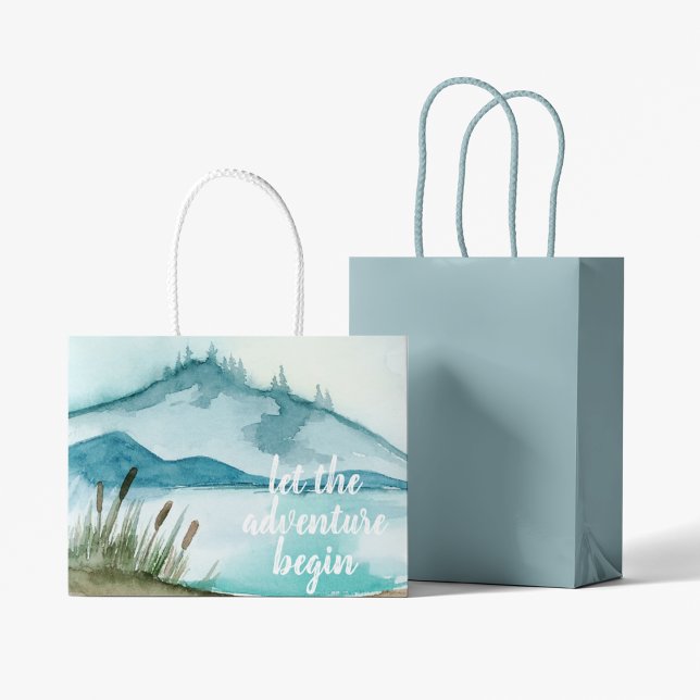Bolsa De Regalo Grande Naturaleza acuática moderna Empecemos la aventura (Subido por el creador)