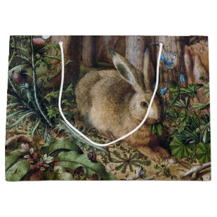 Bolsa De Regalo Grande Naturaleza Boscosa de Liebre Vintage Oscuro Cottag