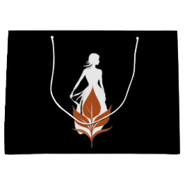 Bolsa De Regalo Grande Nature and Woman Silhouette Elegant Feminine Art
