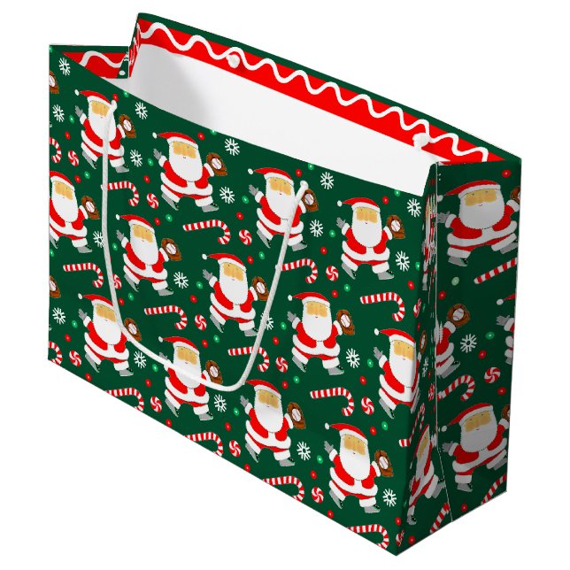 Bolsa De Regalo Grande Navidad béisbol (Angulo Anverso)