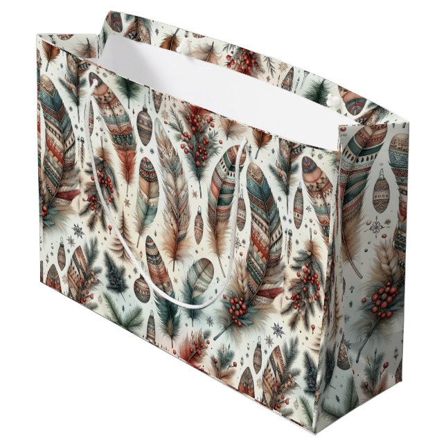 Bolsa De Regalo Grande Navidad Boho (Angulo reverso)
