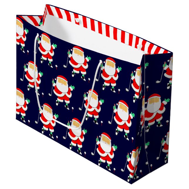 Bolsa De Regalo Grande Navidad de golf (Angulo Anverso)