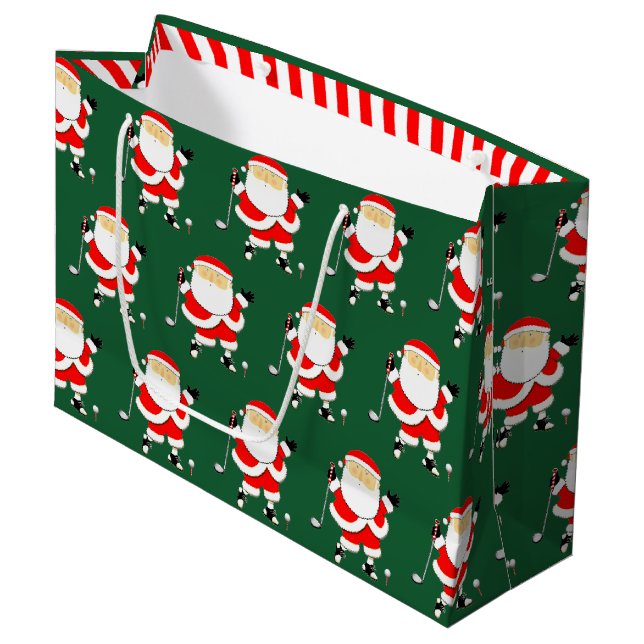 Bolsa De Regalo Grande Navidad de golf (Angulo Anverso)