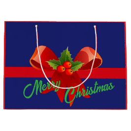 Bolsa De Regalo Grande Navidad de los Bow Rojos