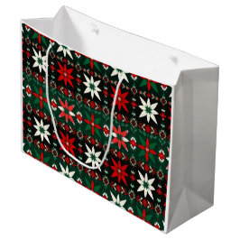 Bolsa De Regalo Grande Navidad Fair Isle Escandinava