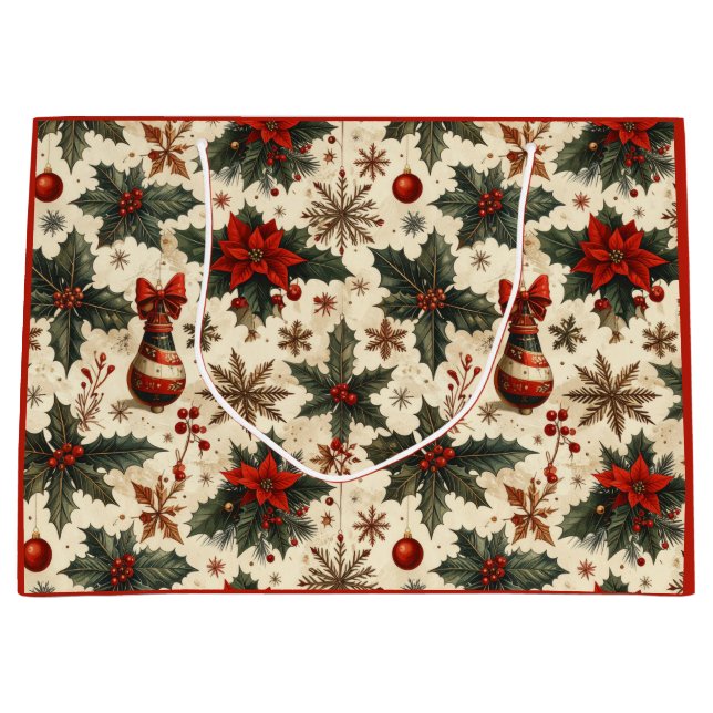Bolsa De Regalo Grande Navidad Intemporal (Anverso)