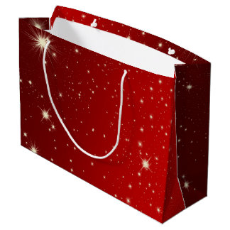 Bolsa De Regalo Grande Navidad Vintage, Estrellas Brillantes en Galaxia R