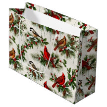 Navidad Vintage Pájaros de Invierno