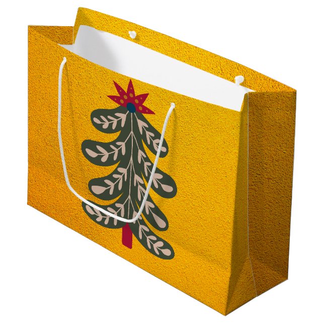 Bolsa De Regalo Grande navidades alegres y brillantes (Angulo Anverso)