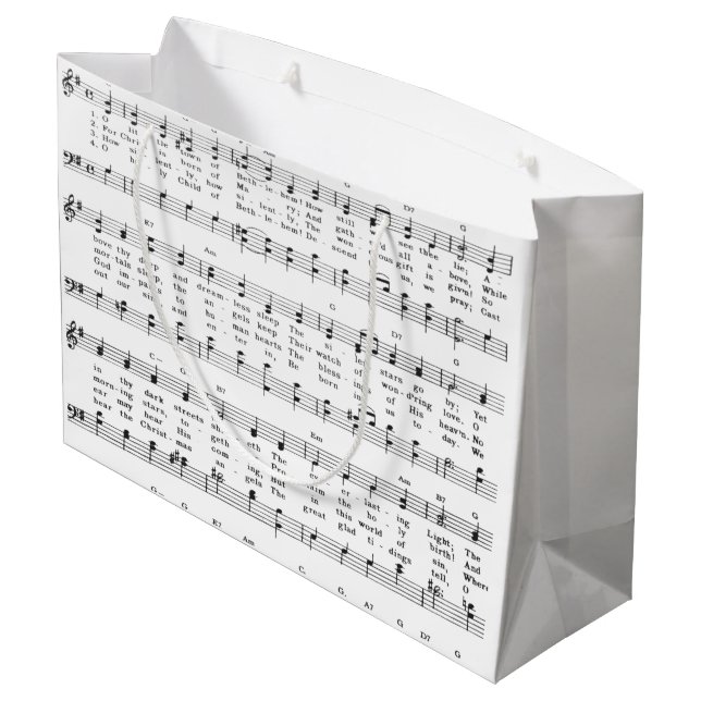 Bolsa De Regalo Grande Navidades Carol Sheet Music (Angulo reverso)