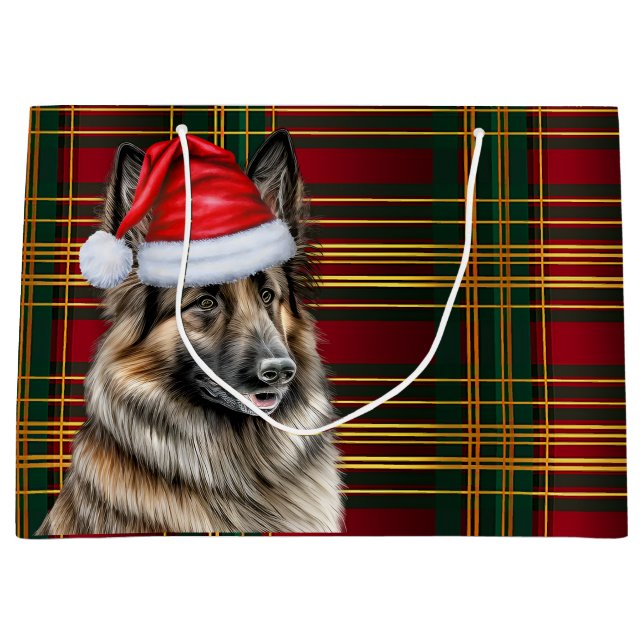 Bolsa De Regalo Grande Navidades celebran feriado belga por el perro de T (Anverso)