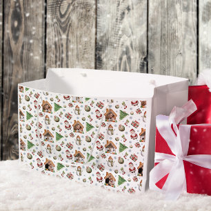 Bolsa De Regalo Grande Navidades cómodos patrón de foto de Gingerbred