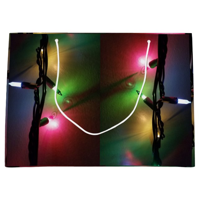 Bolsa De Regalo Grande Navidades con luces de inflexión (Anverso)