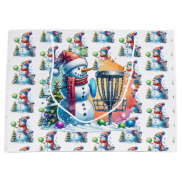 Bolsa De Regalo Grande Navidades con temas de golf en disco