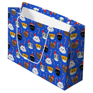 Bolsa De Regalo Grande Navidades Cute Cat Patterados