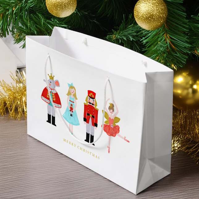 Bolsa De Regalo Grande Navidades de acuarela Caracteres de los pediculoid (Subido por el creador)