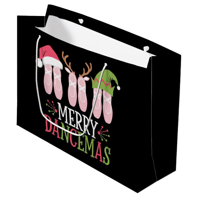 Bolsa De Regalo Grande Navidades de bailes de cerezos ballet zapatillas b (Angulo Anverso)