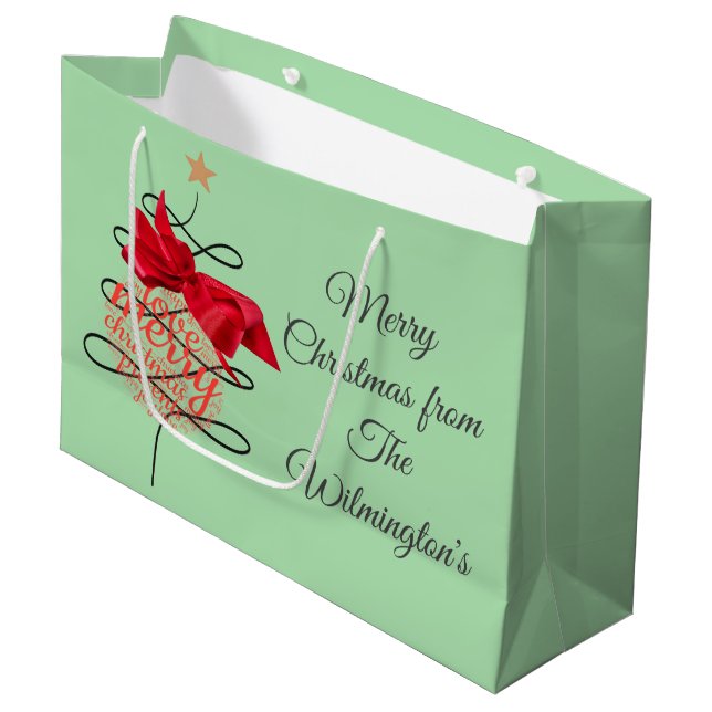 Bolsa De Regalo Grande Navidades de bauble festivo (Angulo Anverso)