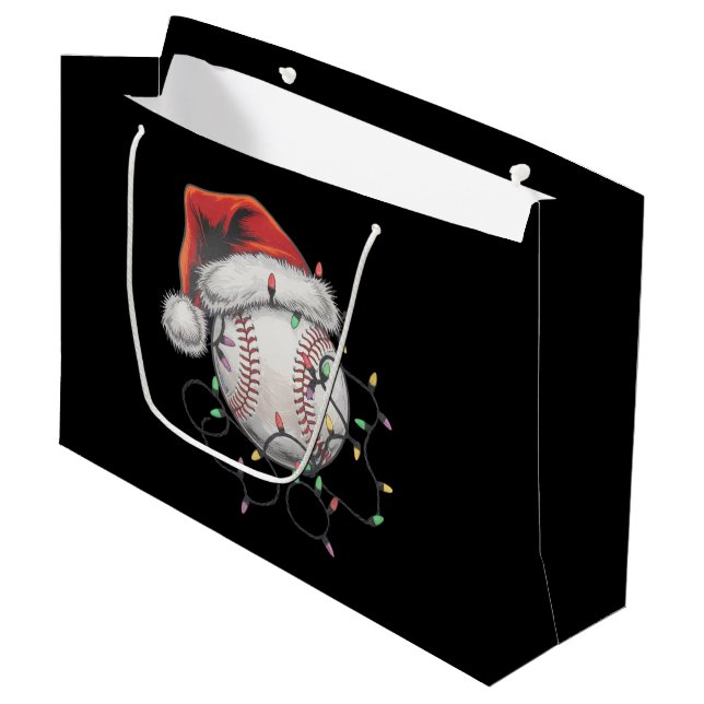Bolsa De Regalo Grande Navidades de béisbol de Santa Elena (Angulo Anverso)