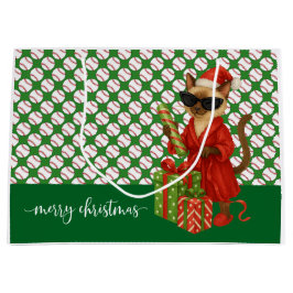 Bolsa De Regalo Grande Navidades de béisbol temáticos para amantes del ga