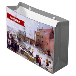 Bolsa De Regalo Grande Navidades de Bella Artes de escenas de invierno