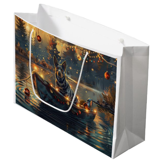 Bolsa De Regalo Grande Navidades de Blue Heeler (Angulo Anverso)