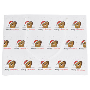 Bolsa De Regalo Grande Navidades de castores Nieve castor de animales de