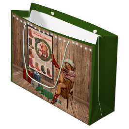 Bolsa De Regalo Grande Navidades de Cowboy Boot