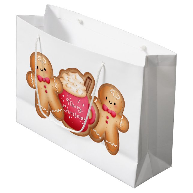 Bolsa De Regalo Grande Navidades de Cuta Gingerbread (Angulo Anverso)