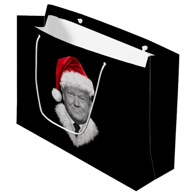 Bolsa De Regalo Grande Navidades de Donald Trump curioso regalo de Santa  (Angulo Anverso)