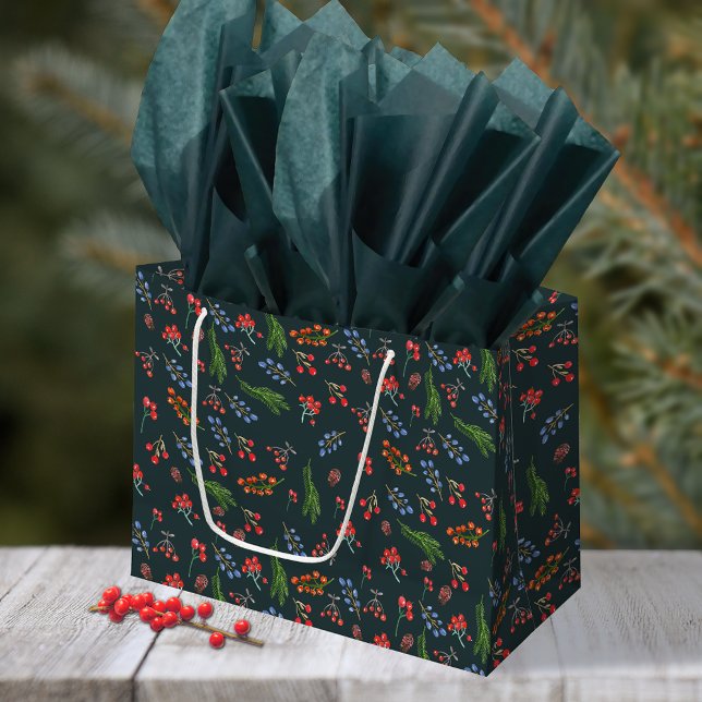Bolsa De Regalo Grande Navidades de Elegancia Evergreen Verde Oscuro (Subido por el creador)