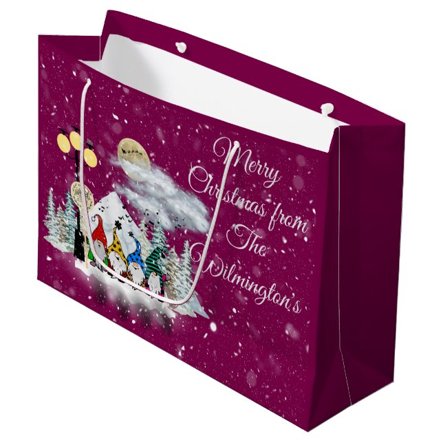 Bolsa De Regalo Grande Navidades de Elf Quartet (Angulo Anverso)