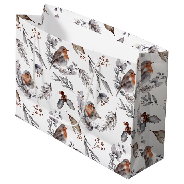 Bolsa De Regalo Grande Navidades de espárragos de invierno bonito (Angulo Anverso)