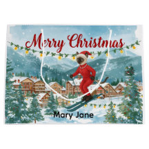 Navidades de esquí para gatos de Santa Siamese que